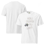Champion Info-Dumper | Unisex Garment-Dyed Heavyweight Tee | Sass & Spoons unisex-garment-dyed-heavyweight-t-shirt-white-front-and-back-69fa0ac25820d T-Shirt