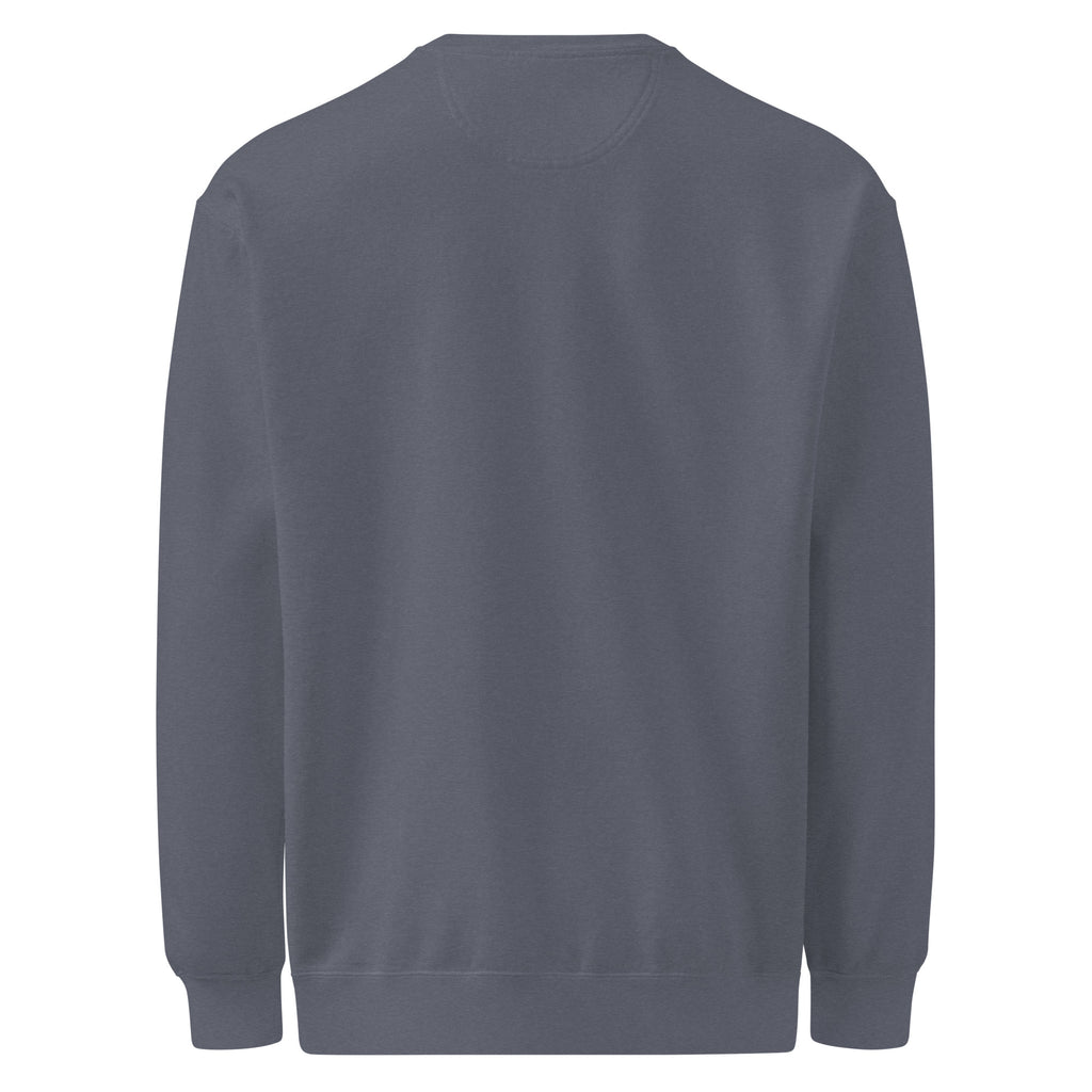 Christmas Countdown: Brace Position sweatshirt in Denim, back view (plain)