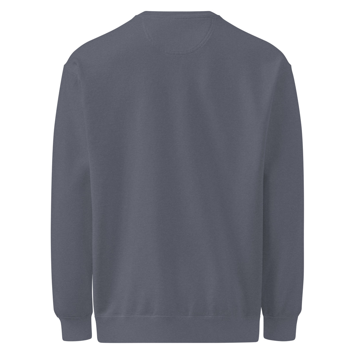 Christmas Countdown: Brace Position sweatshirt in Denim, back view (plain)