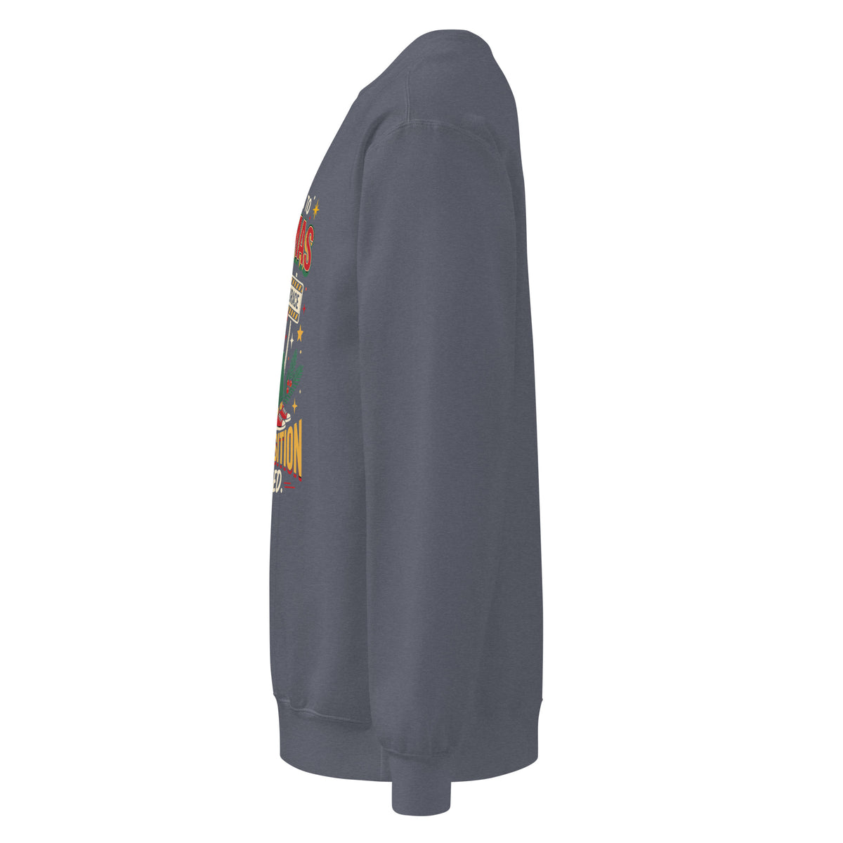 Christmas Countdown: Brace Position sweatshirt in Denim, left side