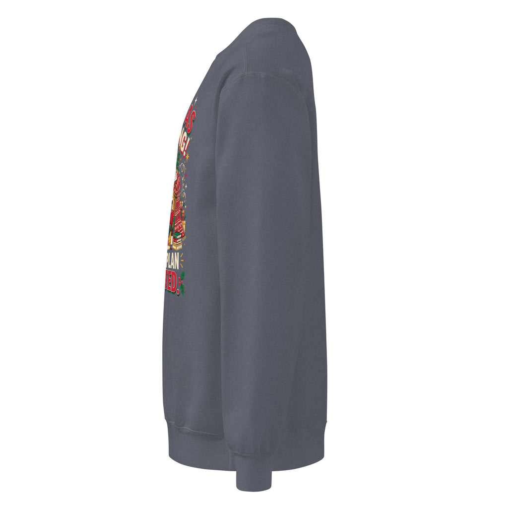 Christmas Incoming: Survival Plan Activated sweatshirt in Denim, left side