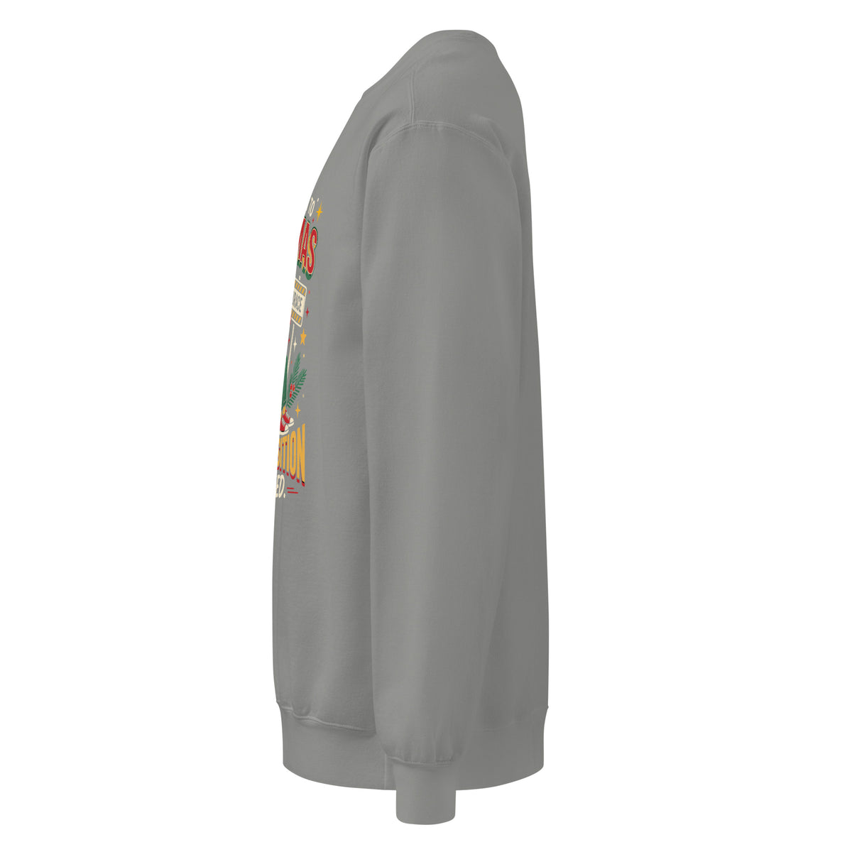 Christmas Countdown: Brace Position sweatshirt in Grey, left side