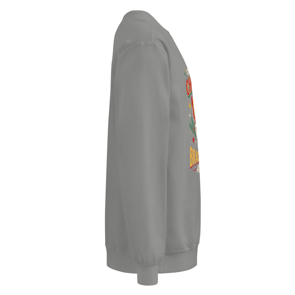 Christmas Countdown: Brace Position sweatshirt in Grey, right side