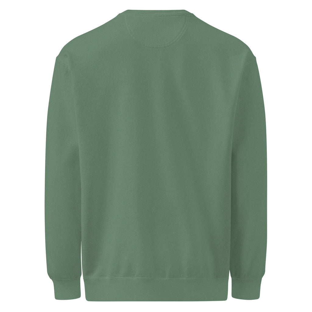 Christmas Incoming: Survival Plan Activated sweatshirt in Light Green, back view (plain)