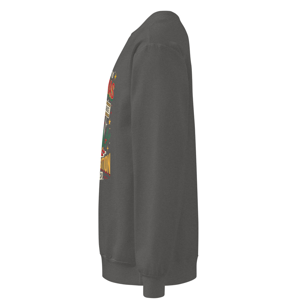 Christmas Countdown: Brace Position sweatshirt in Pepper, left side