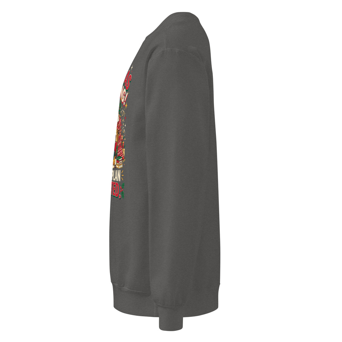 Christmas Incoming: Survival Plan Activated sweatshirt in Pepper, left side