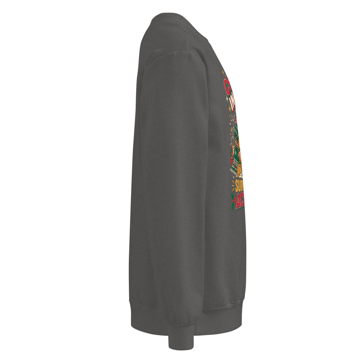 Christmas Incoming: Survival Plan Activated sweatshirt in Pepper, right side