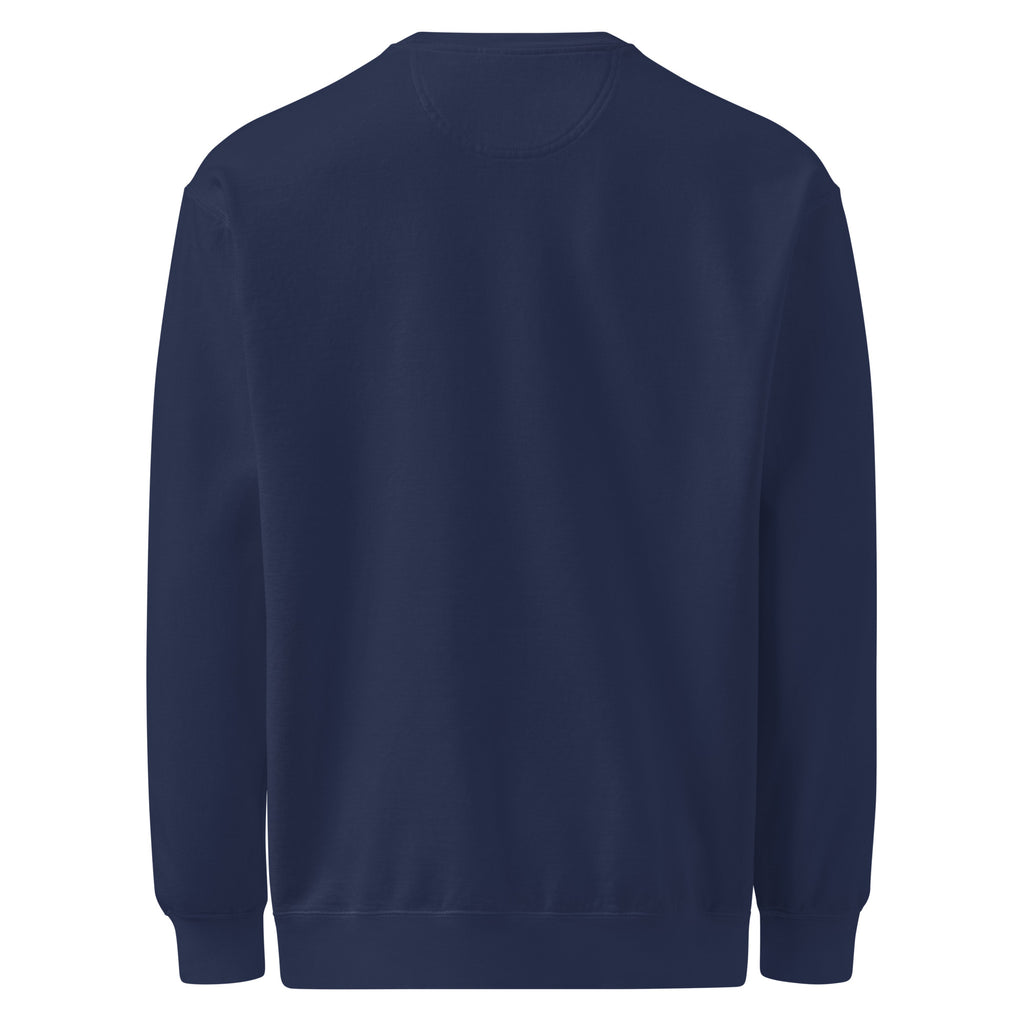 Christmas Incoming: Survival Plan Activated sweatshirt in True Navy, back view (plain)