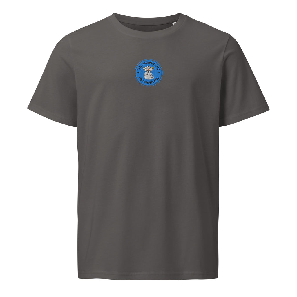 It's Complicated (ADHD) | Unisex Organic Mid-Light Tee | Late Diagnosis unisex-organic-mid-light-crafter-t-shirt-anthracite-front-69fa2ab981813 T-Shirt