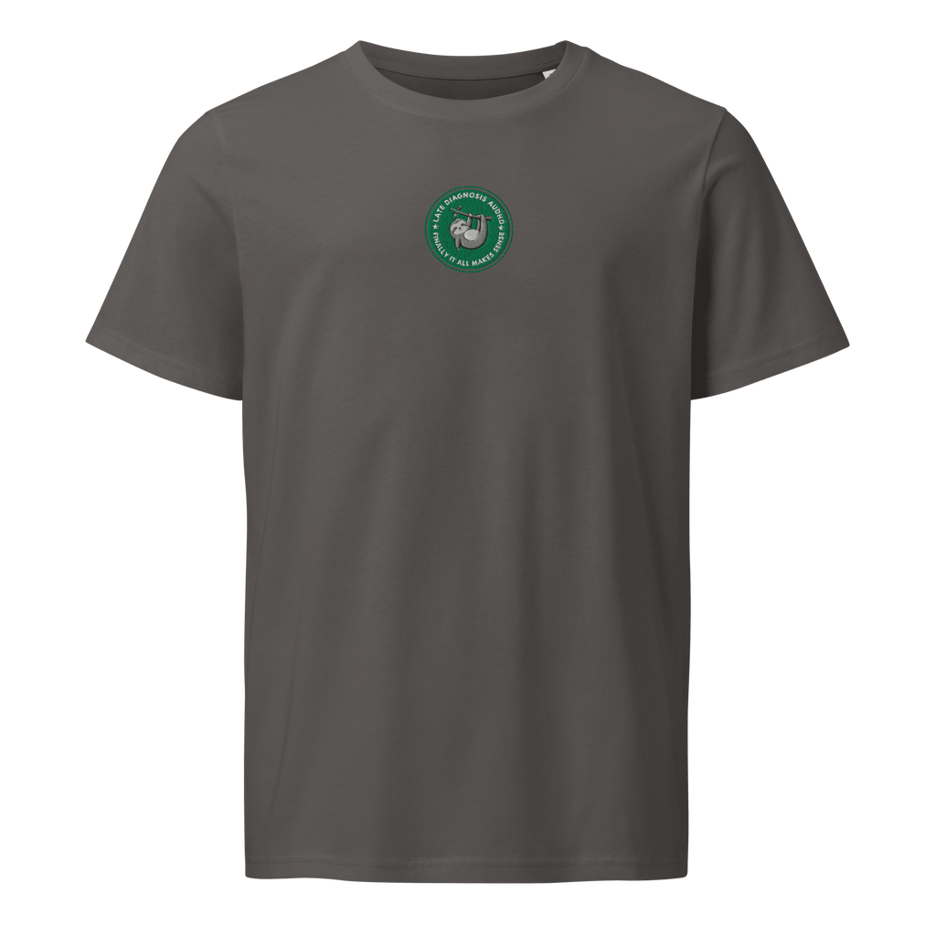Finally ... (AuDHD) | Unisex Organic Mid-Light Tee | Late Diagnosis unisex-organic-mid-light-crafter-t-shirt-anthracite-front-6a0ae550c49b0 T-Shirt