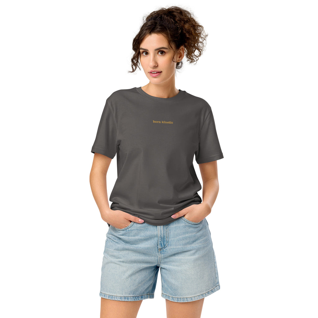 Born Kinetic | Unisex Organic Mid-Light T-Shirt | Zero Apologies unisex-organic-mid-light-crafter-t-shirt-anthracite-front-6a5e3c64786c7 T-Shirt