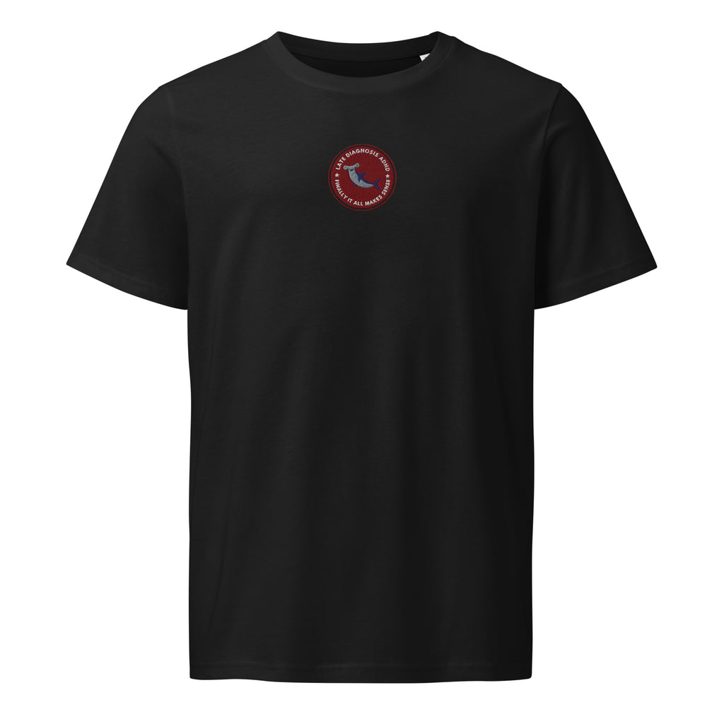 Finally ... (ADHD) | Unisex Organic Mid-Light Tee | Late Diagnosis unisex-organic-mid-light-crafter-t-shirt-black-front-69fa2a2c2223c T-Shirt