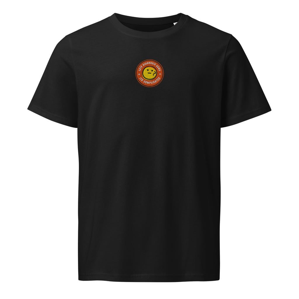 It's Complicated (ADHD) | Unisex Organic Mid-Light T-Shirt | Late Diagnosis unisex-organic-mid-light-crafter-t-shirt-black-front-69fa2b363b4ce T-Shirt