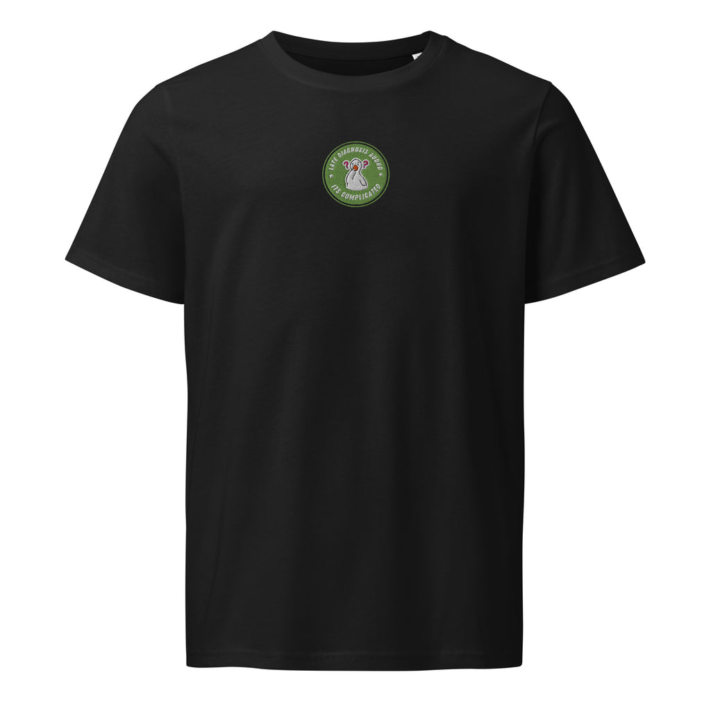 It's Complicated (AuDHD) | Unisex Organic Mid-Light Tee | Late Diagnosis unisex-organic-mid-light-crafter-t-shirt-black-front-69fa2c5fce13c T-Shirt