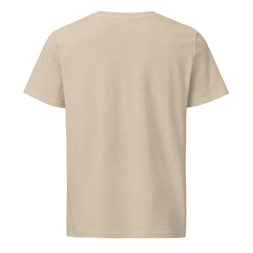 Back of the desert dust organic cotton Arm Brains tee, plain