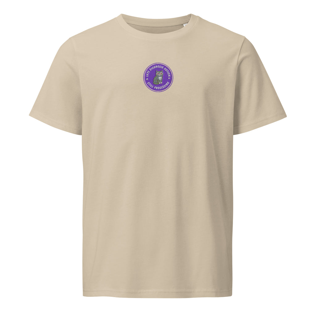 Still Processing (Autism) | Unisex Organic Mid-Light T-Shirt | Late Diagnosis unisex-organic-mid-light-crafter-t-shirt-desert-dust-front-69fa29206ace9 T-Shirt