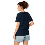 Born Kinetic | Unisex Organic Mid-light t-shirt | Zero Apologies unisex-organic-mid-light-crafter-t-shirt-french-navy-back-6a5e3c6479207