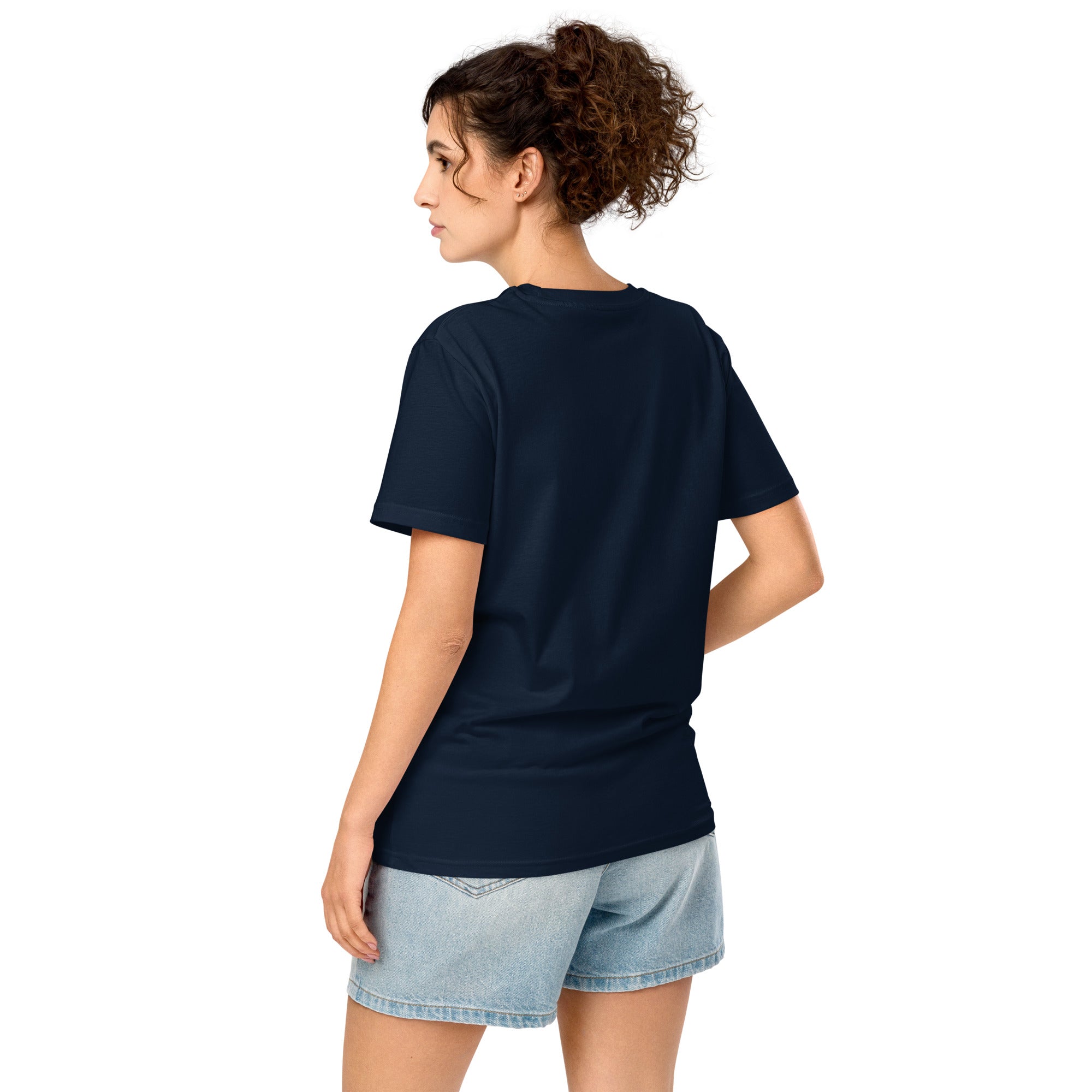 Born Kinetic | Unisex Organic Mid-light t-shirt | Zero Apologies unisex-organic-mid-light-crafter-t-shirt-french-navy-back-6a5e3c6479207