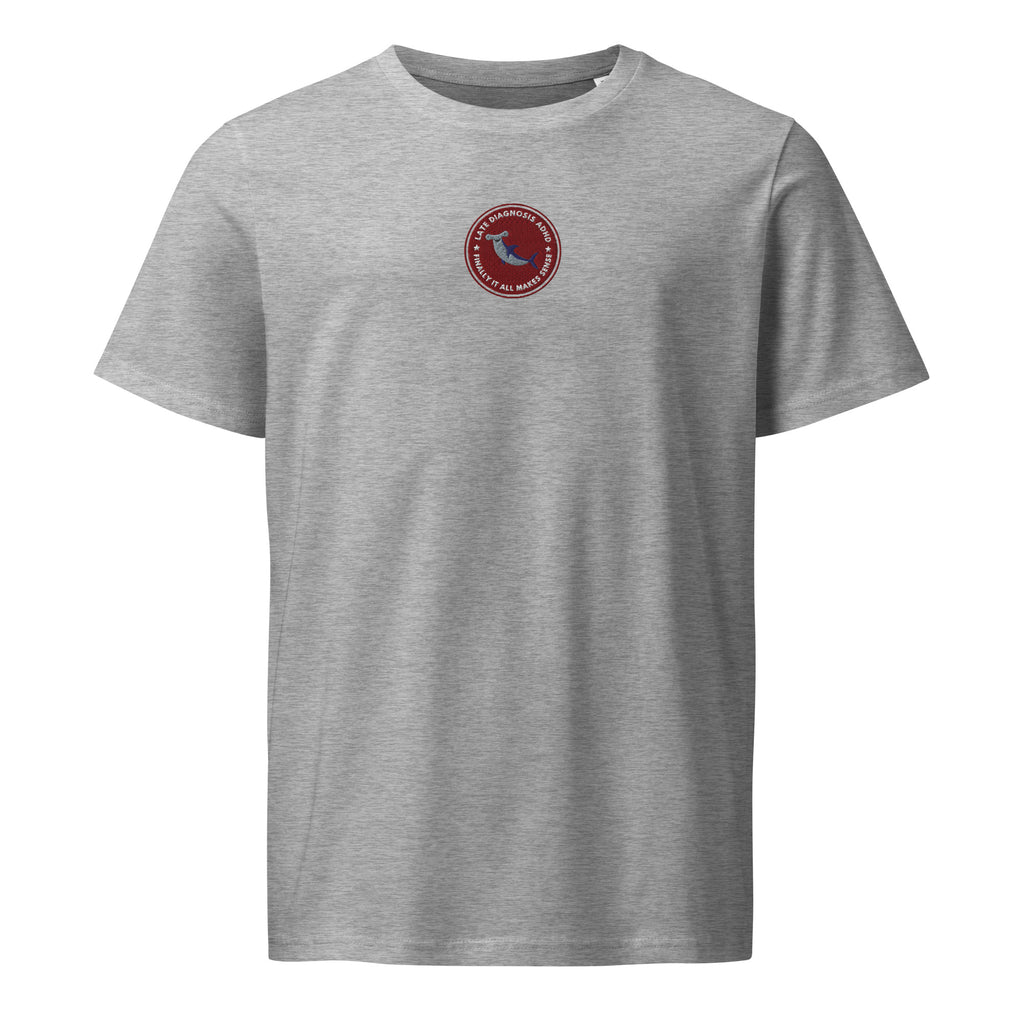 Finally ... (ADHD) | Unisex Organic Mid-Light Tee | Late Diagnosis unisex-organic-mid-light-crafter-t-shirt-heather-grey-front-69fa2a2c22451 T-Shirt