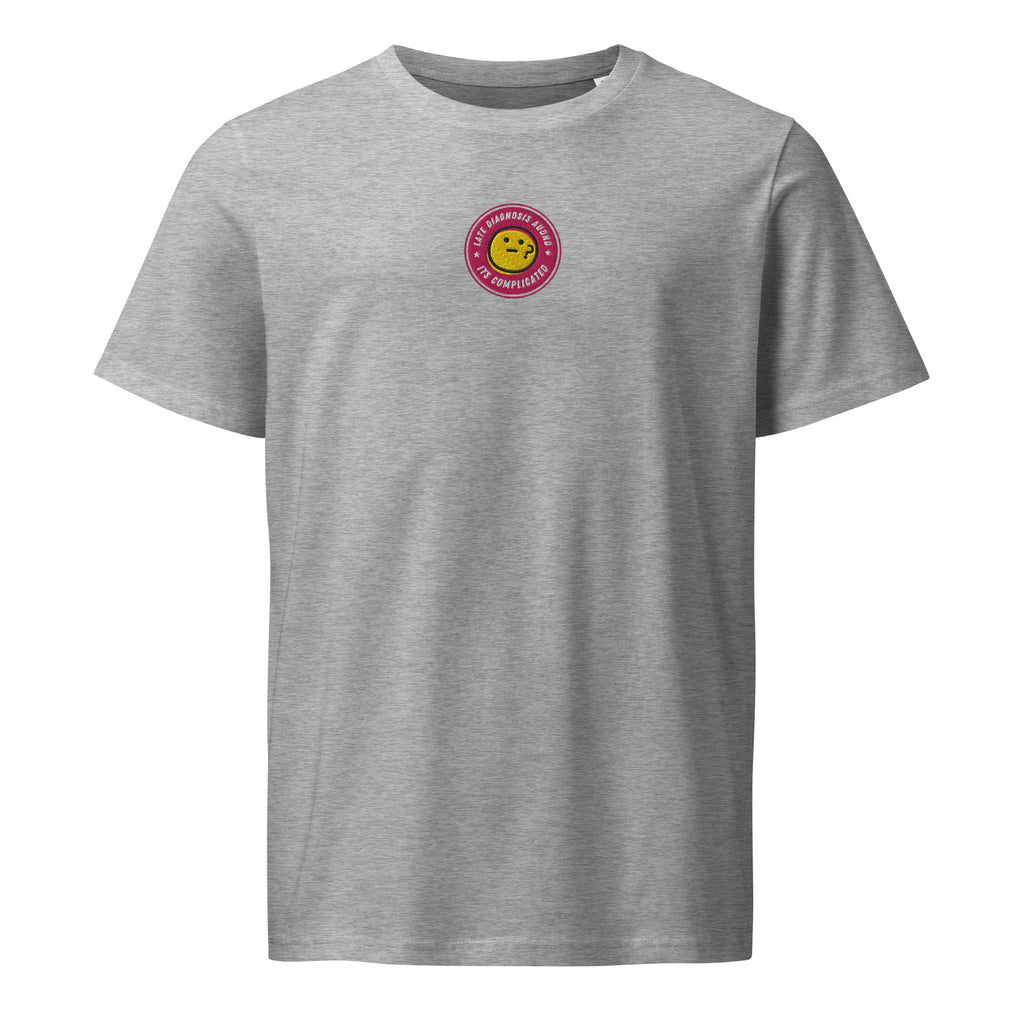 It's Complicated (AuDHD) | Unisex Organic Mid-Light T-Shirt | Late Diagnosis unisex-organic-mid-light-crafter-t-shirt-heather-grey-front-69fa2be97d2fb T-Shirt
