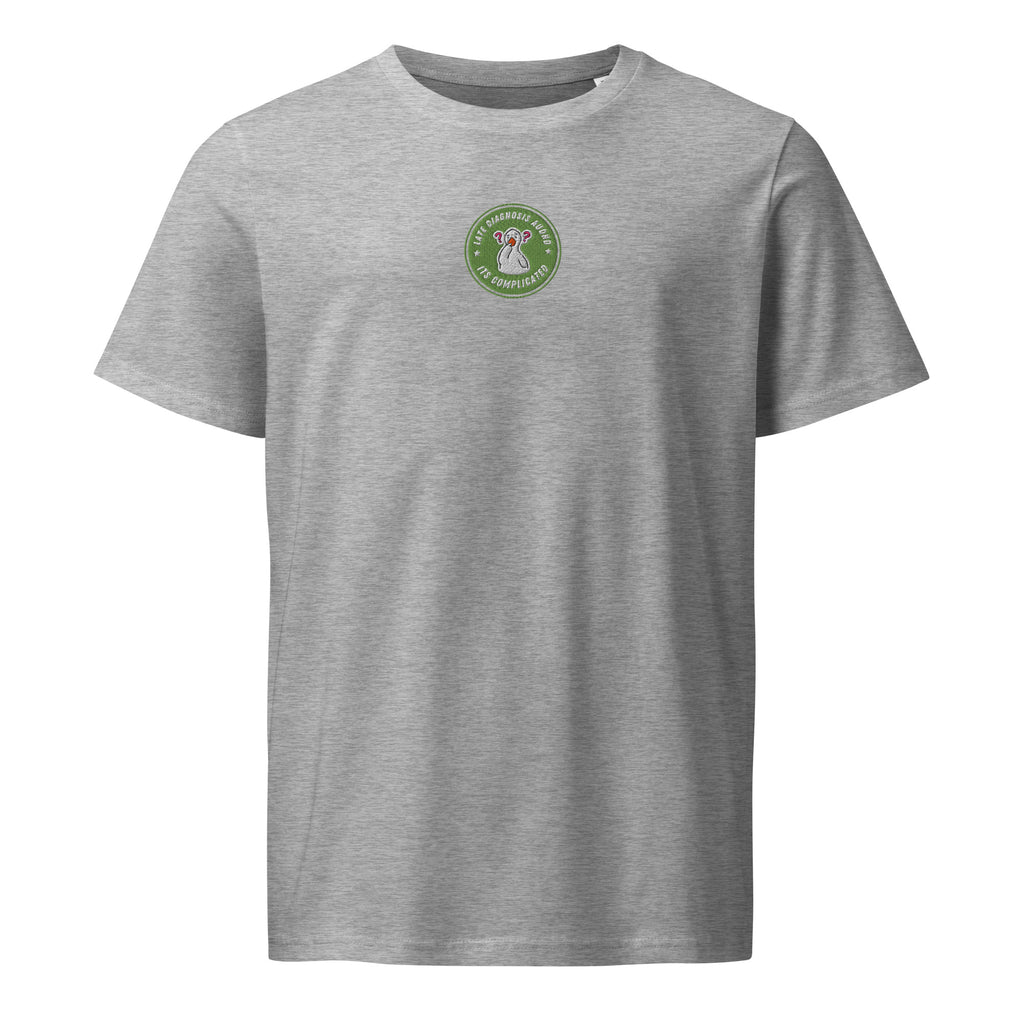 It's Complicated (AuDHD) | Unisex Organic Mid-Light Tee | Late Diagnosis unisex-organic-mid-light-crafter-t-shirt-heather-grey-front-69fa2c5fce4a0 T-Shirt