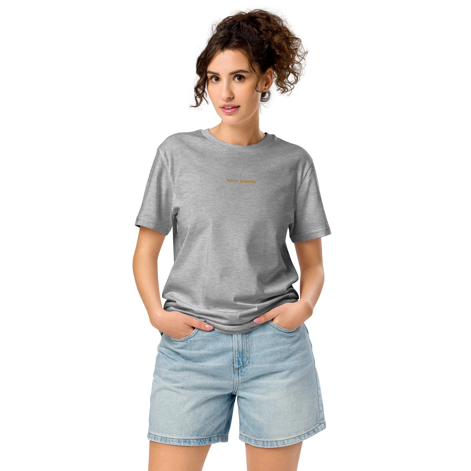 Born Kinetic | Unisex Organic Mid-light t-shirt | Zero Apologies unisex-organic-mid-light-crafter-t-shirt-heather-grey-front-6a5e3c6478925
