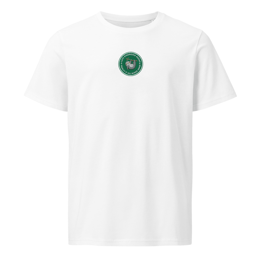 Finally ... (AuDHD) | Unisex Organic Mid-Light Tee | Late Diagnosis unisex-organic-mid-light-crafter-t-shirt-white-front-6a0ae550ca4ac T-Shirt