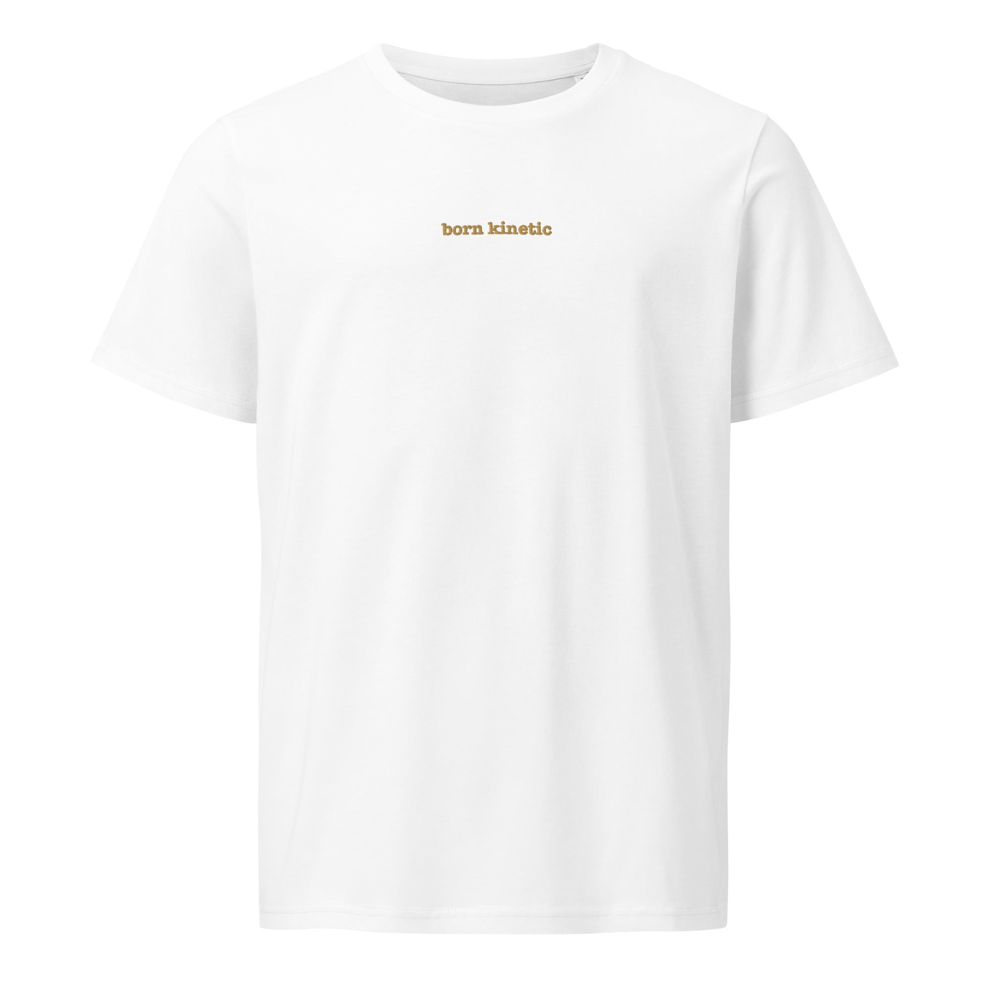 Born Kinetic | Unisex Organic Mid-light t-shirt | Zero Apologies unisex-organic-mid-light-crafter-t-shirt-white-front-6a5e3c64775fe