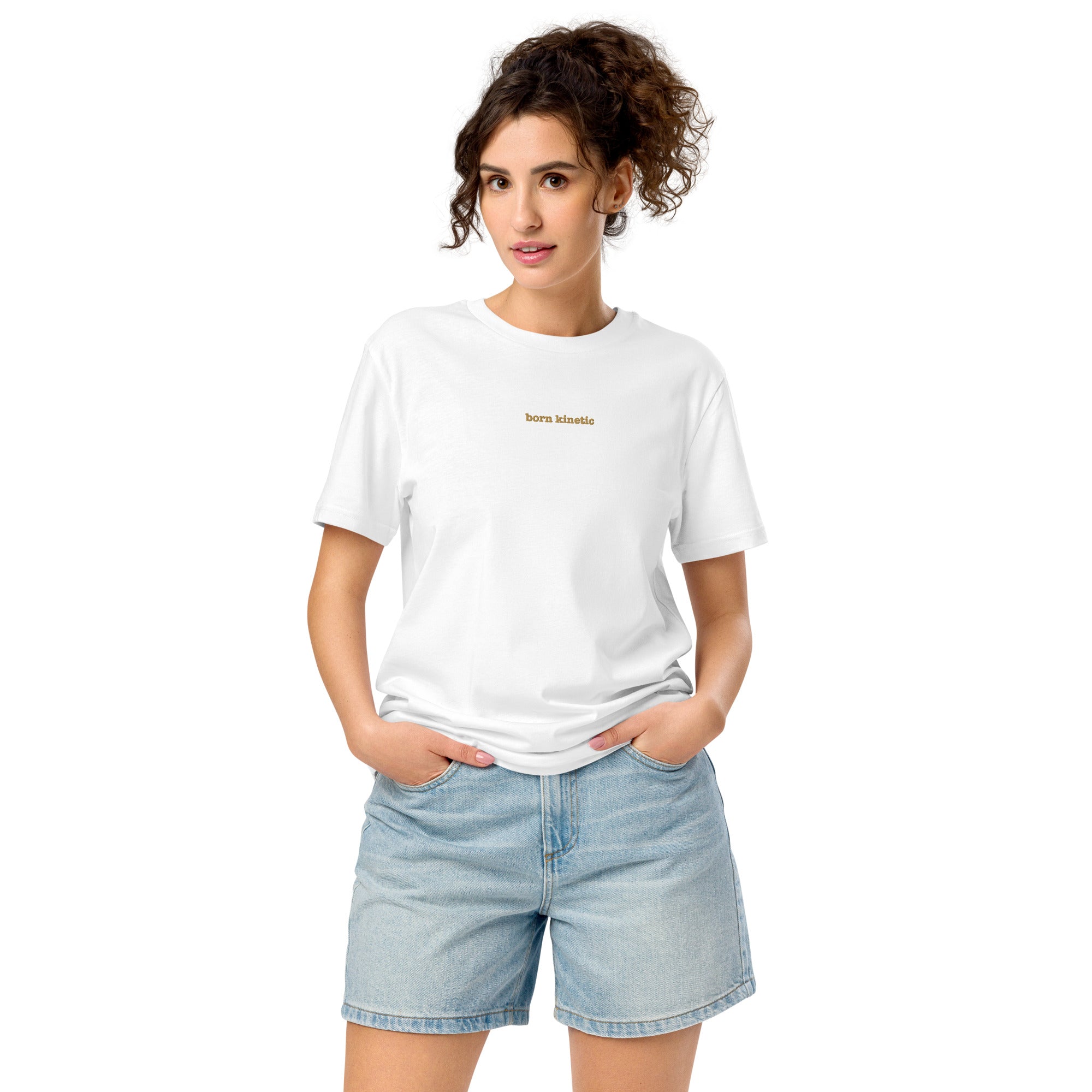 Born Kinetic | Unisex Organic Mid-light t-shirt | Zero Apologies unisex-organic-mid-light-crafter-t-shirt-white-front-6a5e3c6478a3d