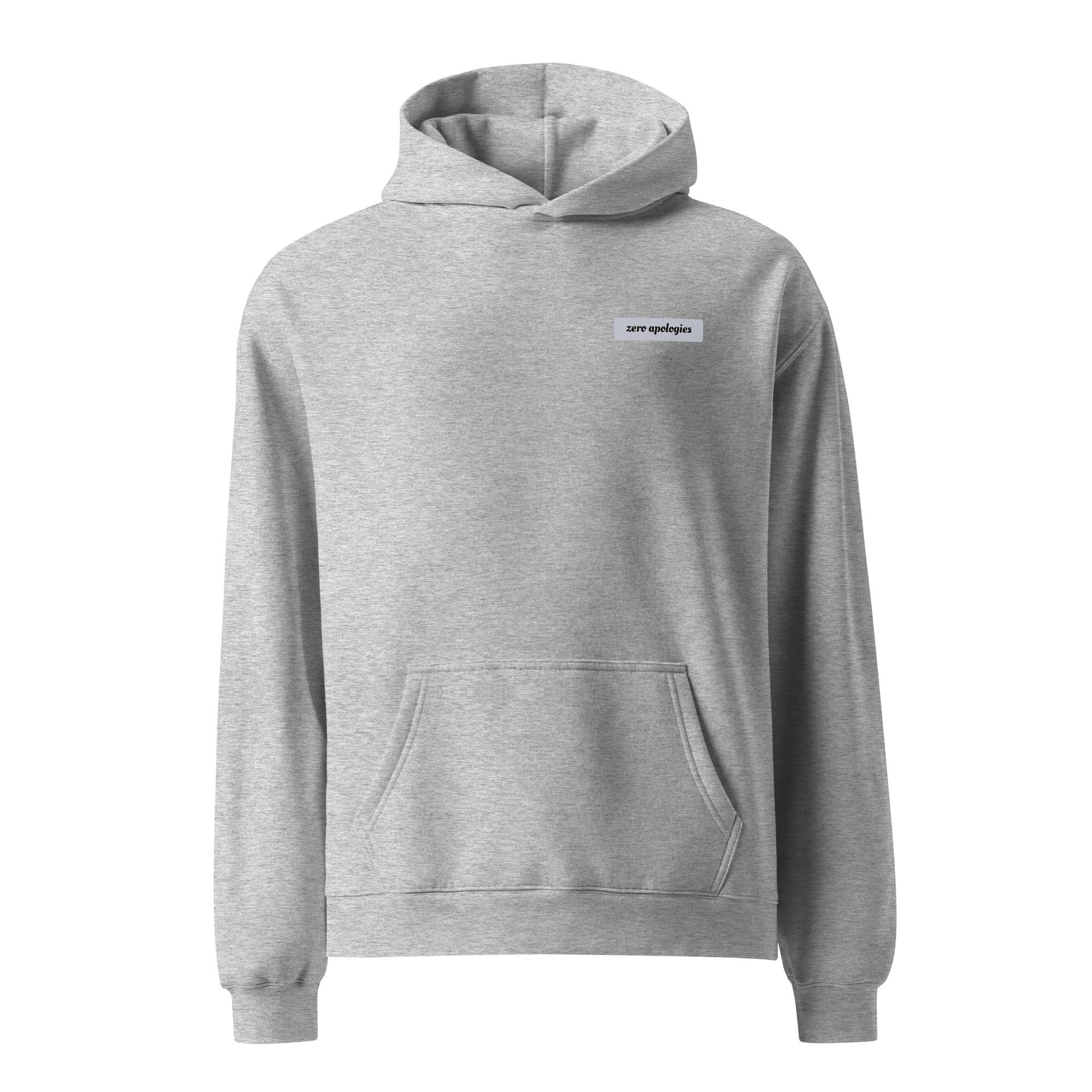 Powered By Possibility | Unisex Oversized Hoodie | Zero Apologies unisex-relax-hoodie-athletic-heather-front-6a57a0ce72779 Hoodie