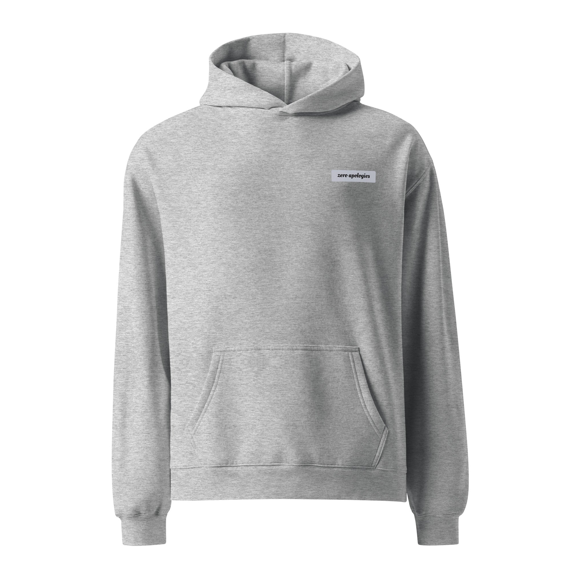 Great Minds Do NOT... | Unisex Oversized Hoodie | Zero Apologies unisex-relax-hoodie-athletic-heather-front-6a57a38836b36 Hoodie