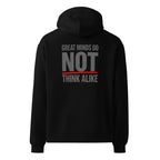 Great Minds Do NOT... | Unisex Oversized Hoodie | Zero Apologies unisex-relax-hoodie-black-back-6a57a388387e3 Hoodie