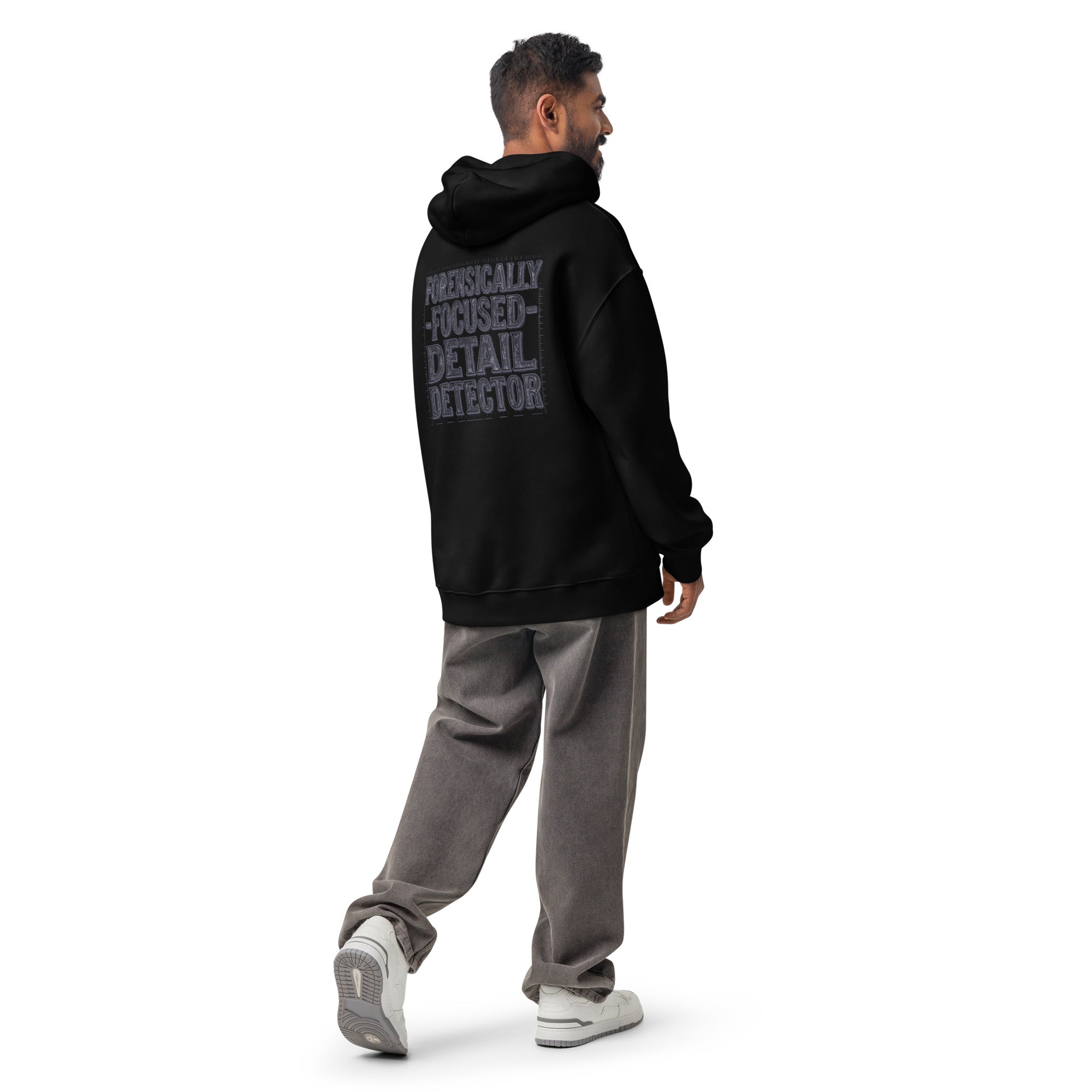 Forensically Focused | Unisex Oversized Hoodie | Zero Apologies unisex-relax-hoodie-black-back-6a58d3fb8c432 Hoodie