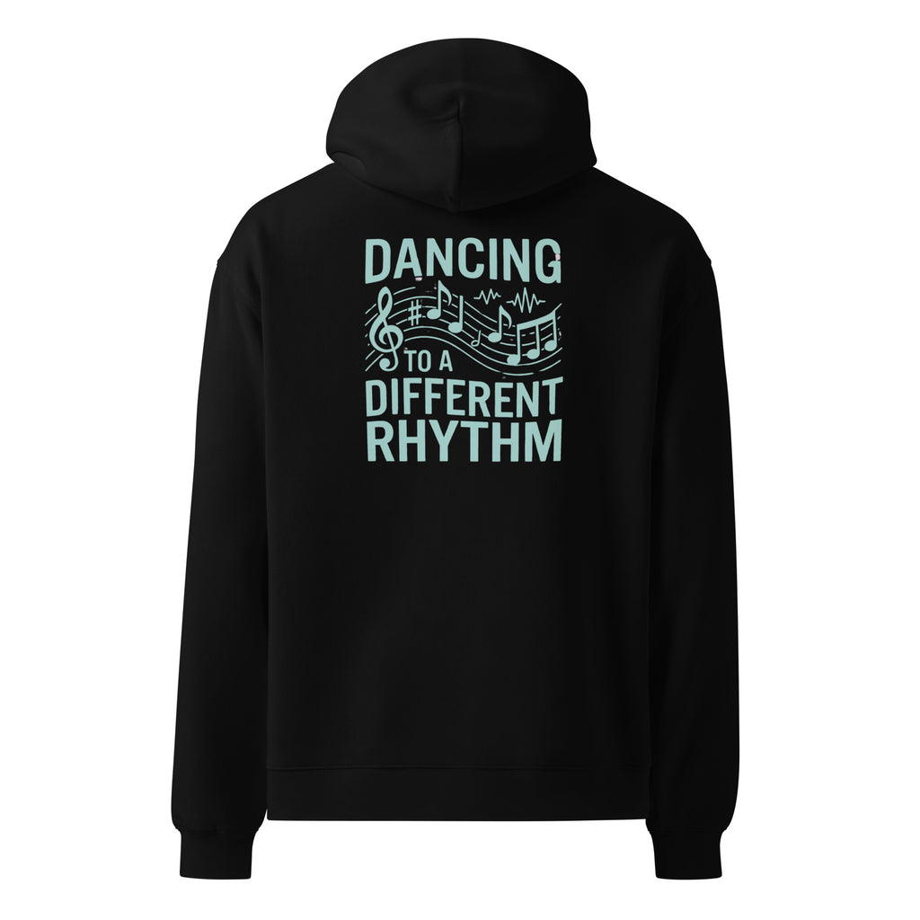 Dancing to a Different Rhythm | Unisex Oversized Hoodie | Zero Apologies unisex-relax-hoodie-black-back-6a58d91e0cff2 Hoodie
