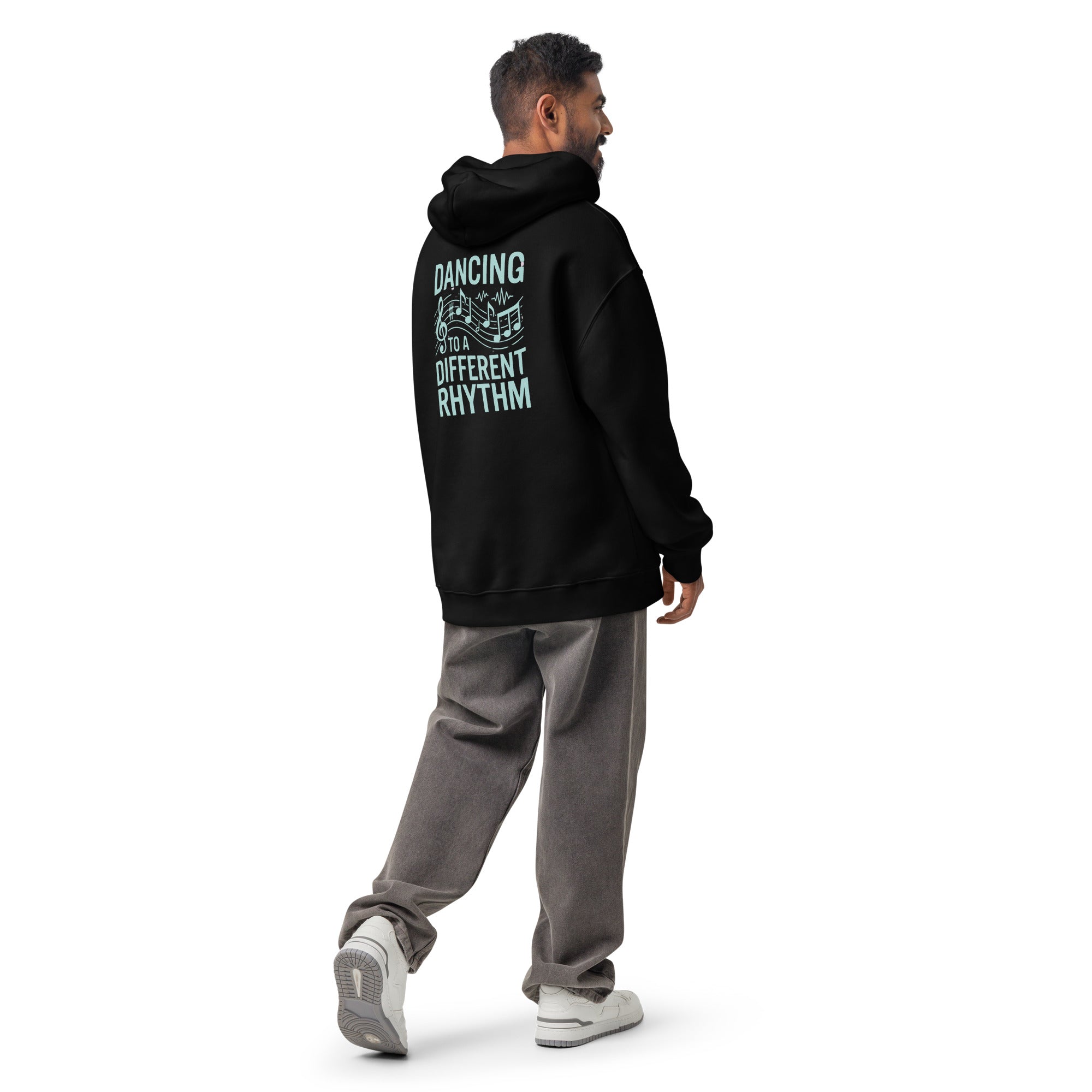 Dancing to a Different Rhythm | Unisex Oversized Hoodie | Zero Apologies unisex-relax-hoodie-black-back-6a58d91e0ded6 Hoodie