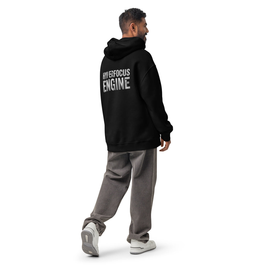 Hyperfocus Engine | Unisex Oversized Hoodie | Zero Apologies unisex-relax-hoodie-black-back-6a58d9deb5234 Hoodie