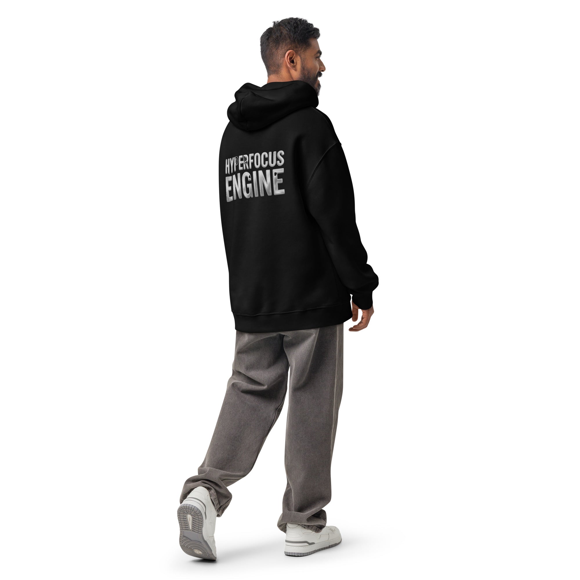 Hyperfocus Engine | Unisex Oversized Hoodie | Zero Apologies unisex-relax-hoodie-black-back-6a58d9deb5234 Hoodie