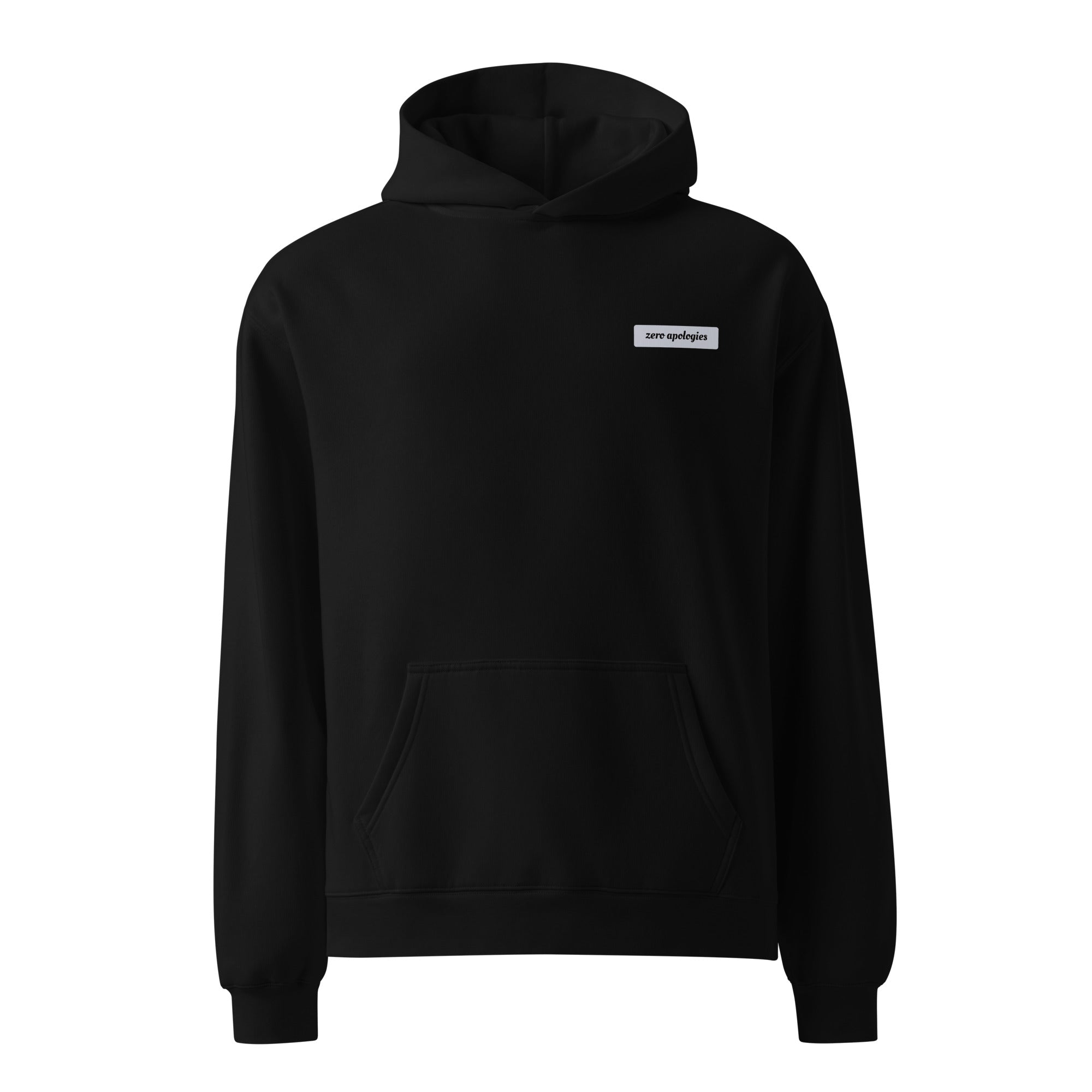 Great Minds Do NOT... | Unisex Oversized Hoodie | Zero Apologies unisex-relax-hoodie-black-front-6a57a388375d9 Hoodie