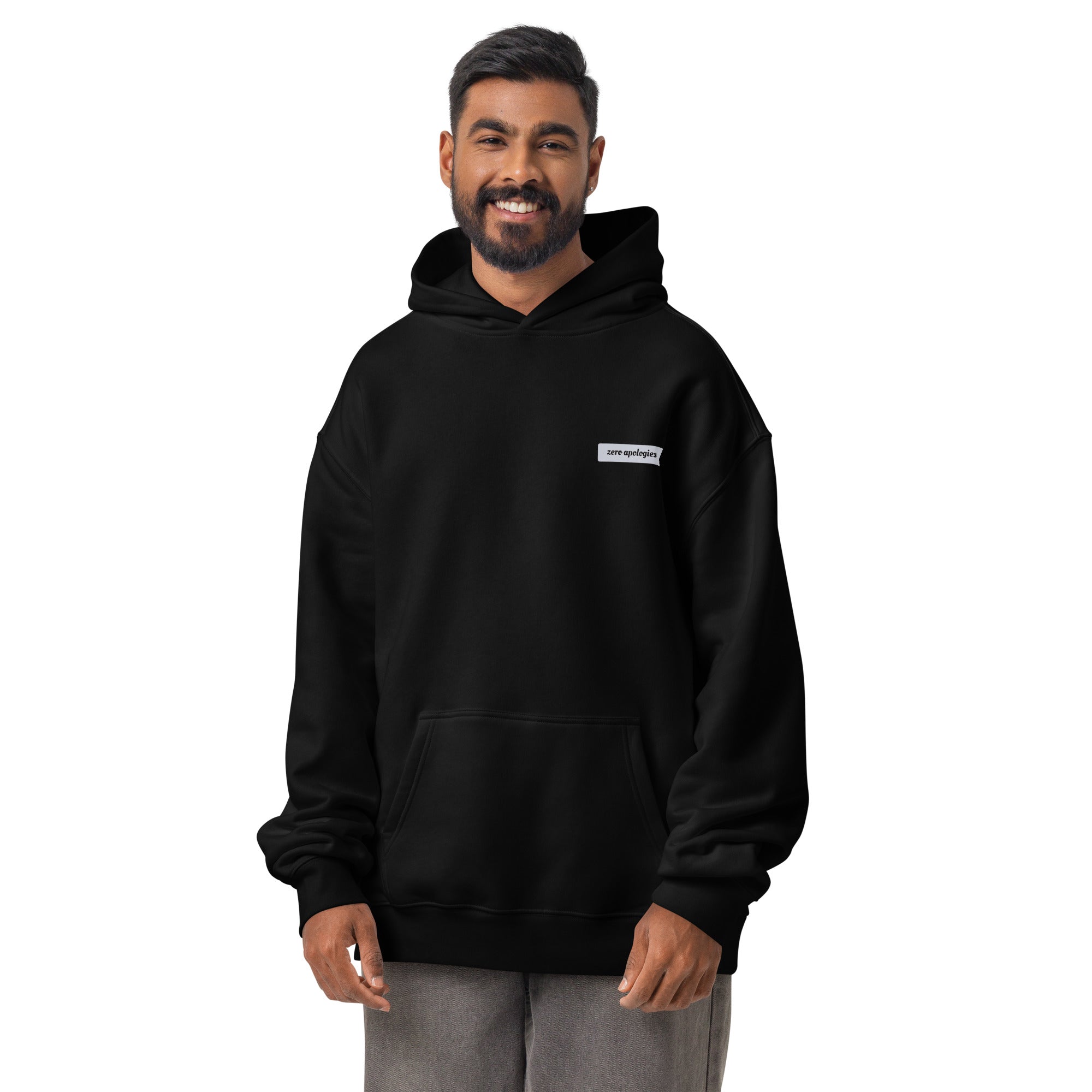 Hyperfocus Engine | Unisex Oversized Hoodie | Zero Apologies unisex-relax-hoodie-black-front-6a58d9deb5551 Hoodie