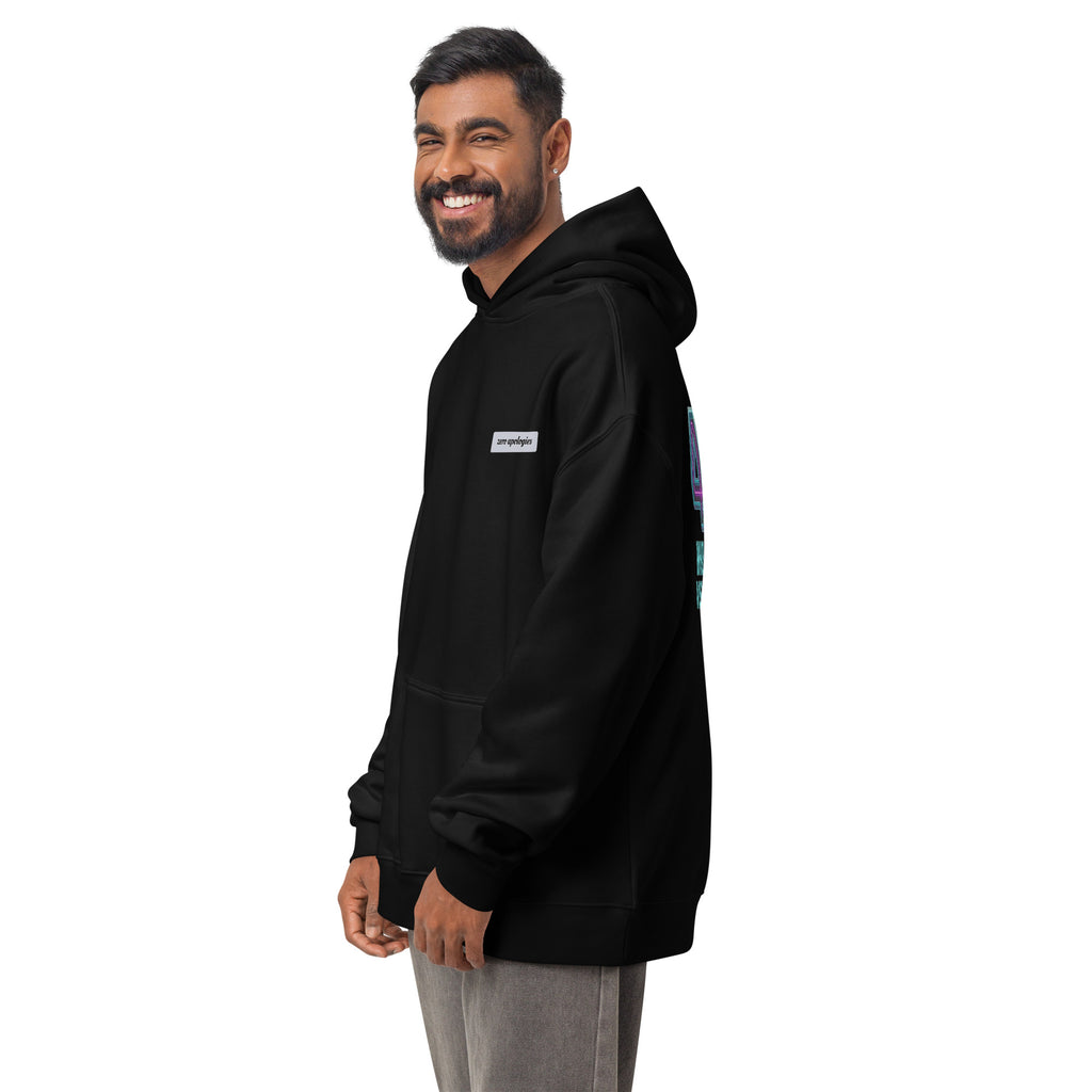 4D Visual Systems Thinker | Unisex Oversized Hoodie | Zero Apologies unisex-relax-hoodie-black-left-front-6a57af24884e5 Hoodie