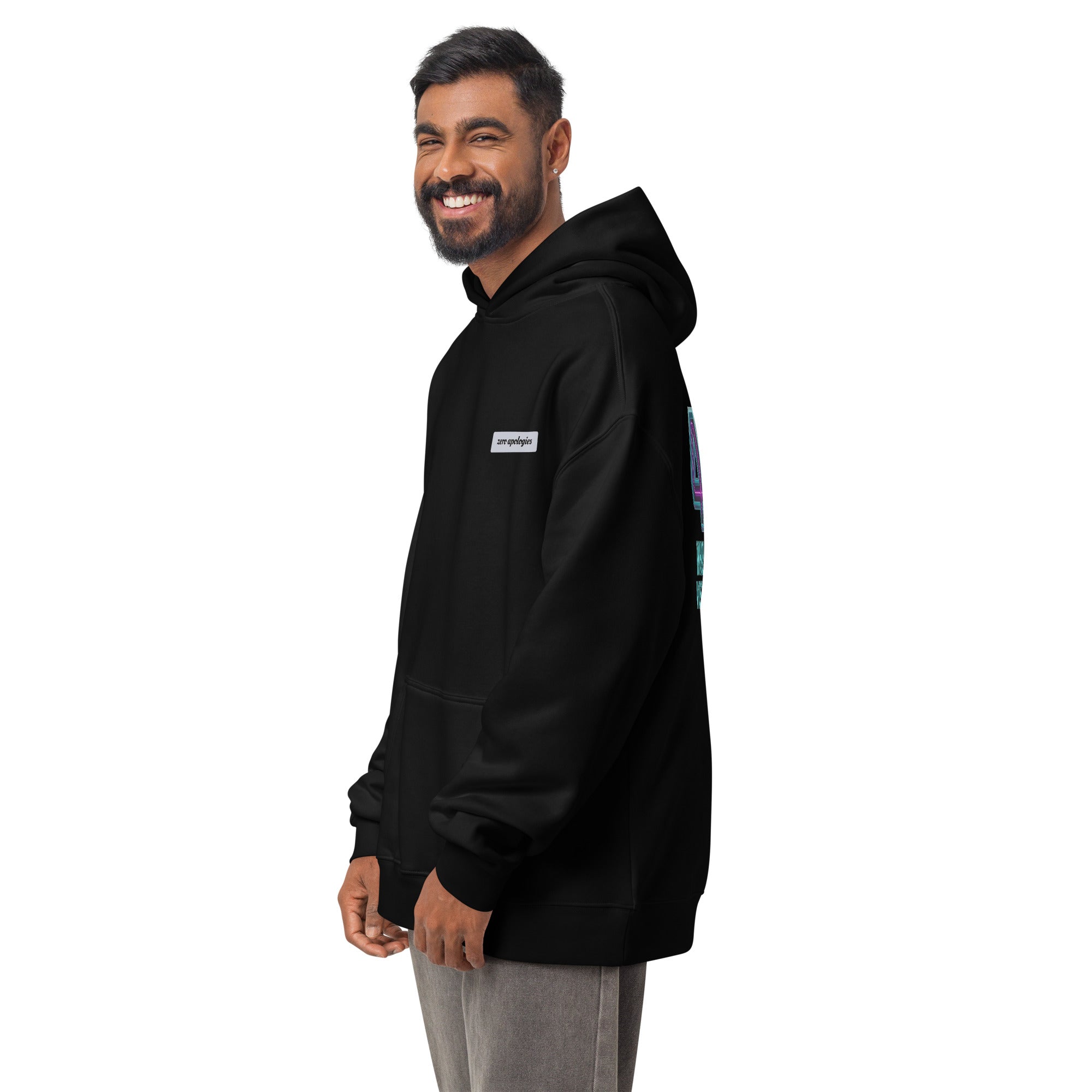 4D Visual Systems Thinker | Unisex Oversized Hoodie | Zero Apologies unisex-relax-hoodie-black-left-front-6a57af24884e5 Hoodie