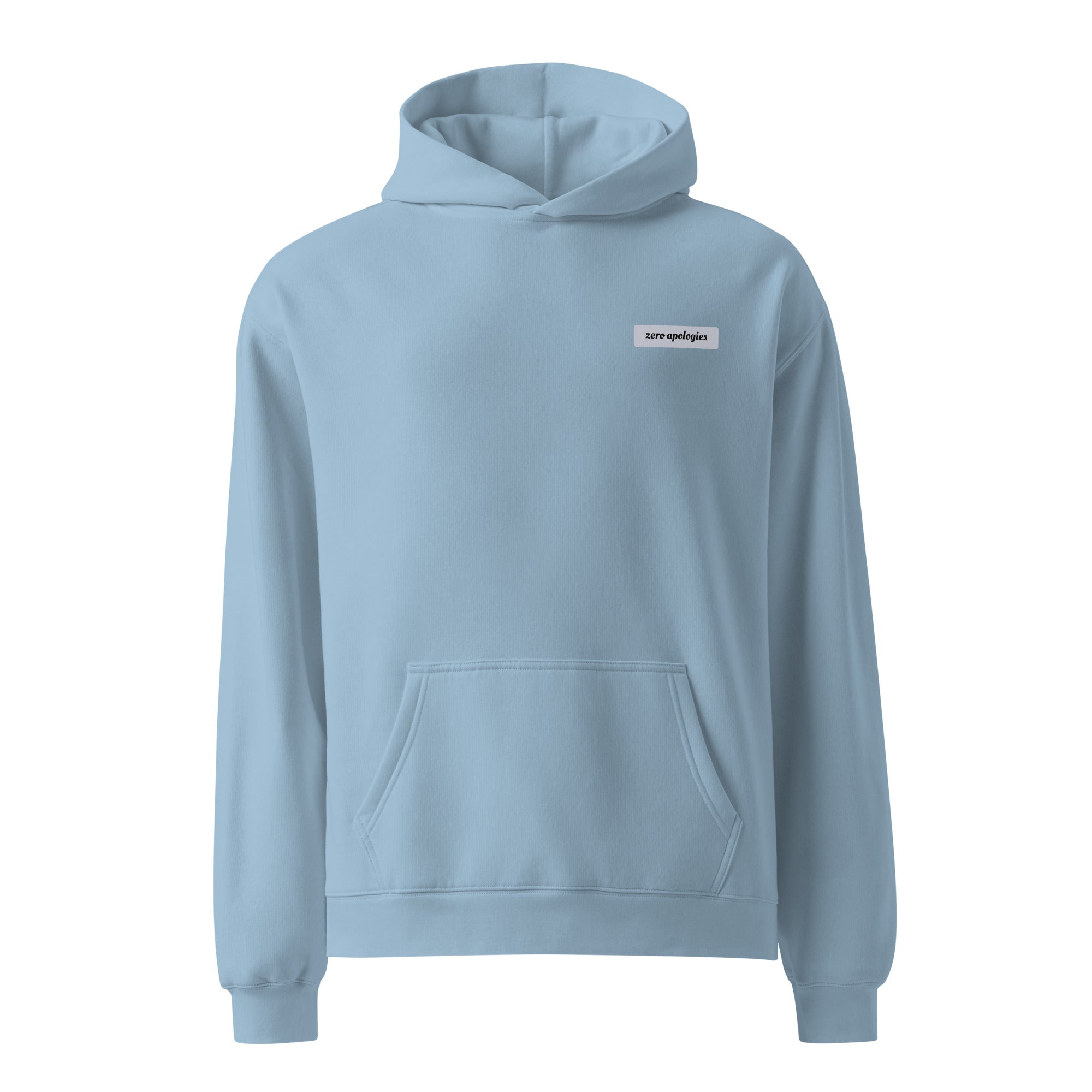 Great Minds Do NOT... | Unisex Oversized Hoodie | Zero Apologies unisex-relax-hoodie-carolina-blue-front-6a57a388377fe Hoodie