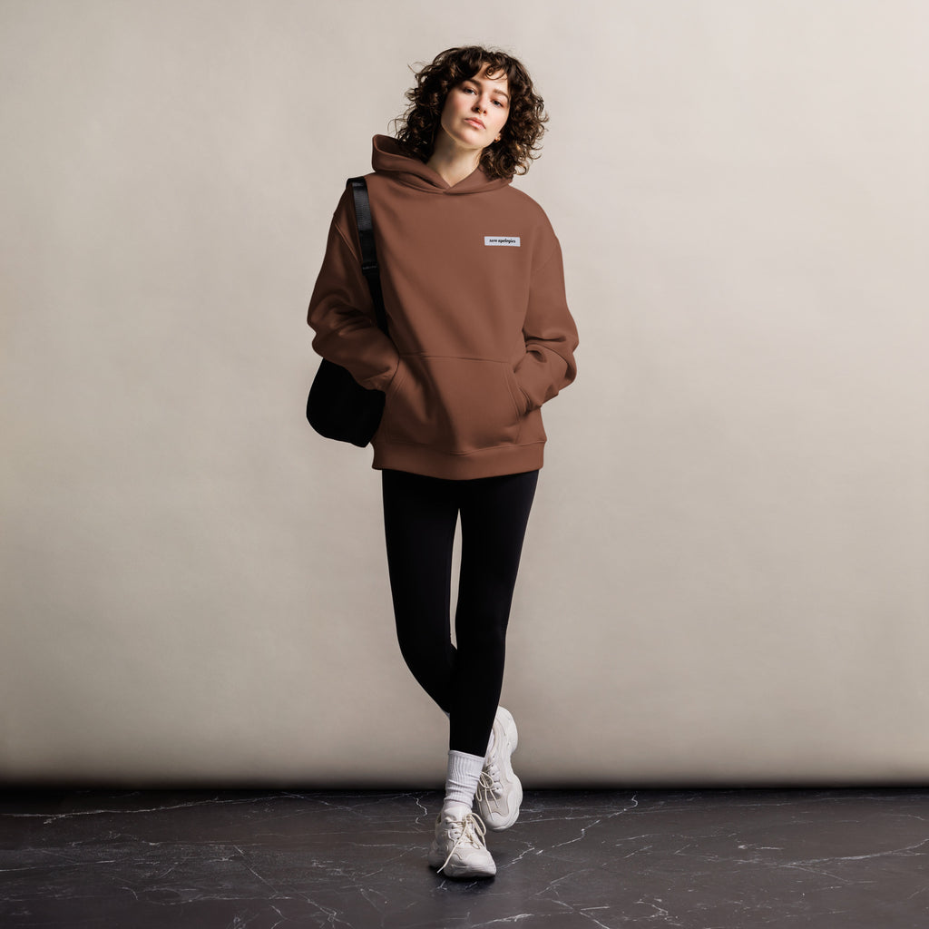 Built To Endure | Unisex Oversized Hoodie | Zero Apologies unisex-relax-hoodie-chestnut-front-6a5798ef3cc54 Hoodie