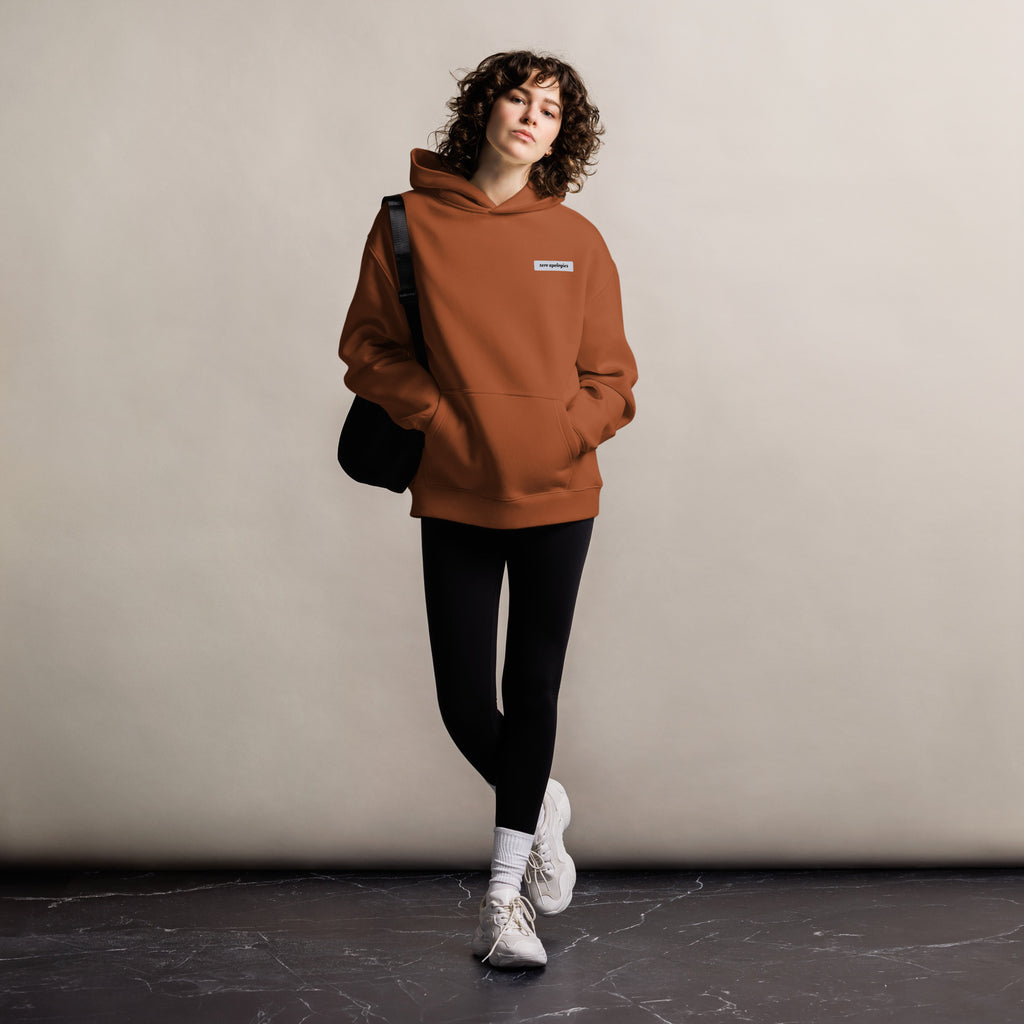 Built To Endure | Unisex Oversized Hoodie | Zero Apologies unisex-relax-hoodie-clay-front-6a5798ef3cb51 Hoodie