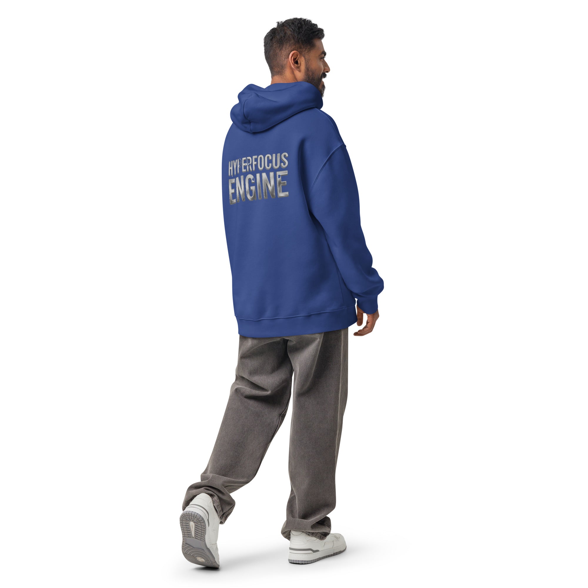 Hyperfocus Engine | Unisex Oversized Hoodie | Zero Apologies unisex-relax-hoodie-cobalt-back-6a58d9deb74a3 Hoodie