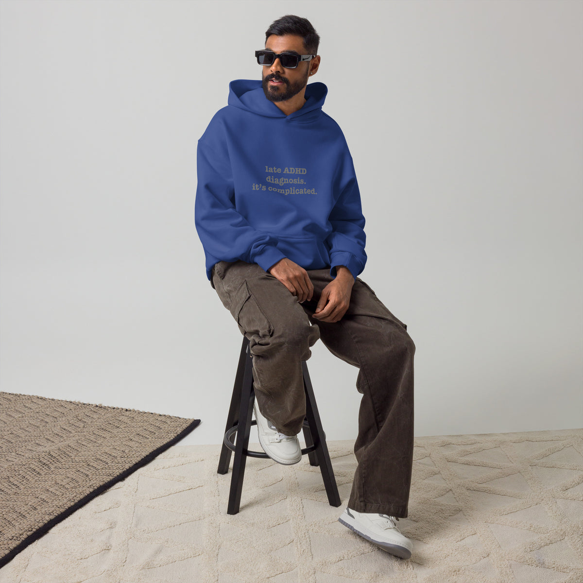 Late ADHD Diagnosis. It's Complicated. | Unisex Oversized Hoodie | Zero Apologies