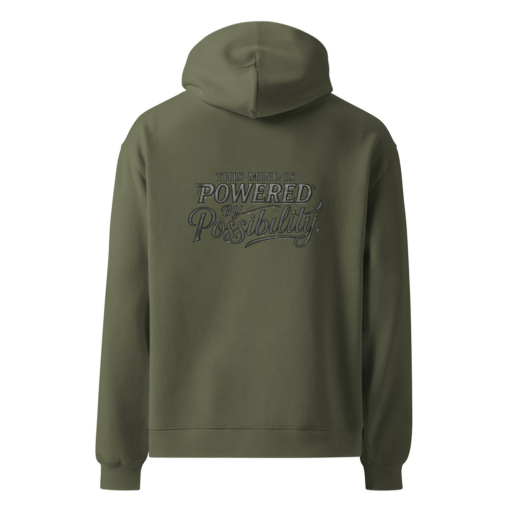 Powered By Possibility | Unisex Oversized Hoodie | Zero Apologies unisex-relax-hoodie-cypress-back-6a57a0ce746dc Hoodie