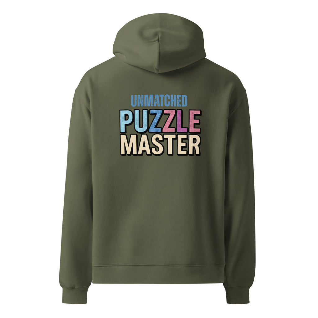 Unmatched Puzzle Master | Unisex Oversized Hoodie | Zero Apologies unisex-relax-hoodie-cypress-back-6a58d4a2465b7 Hoodie