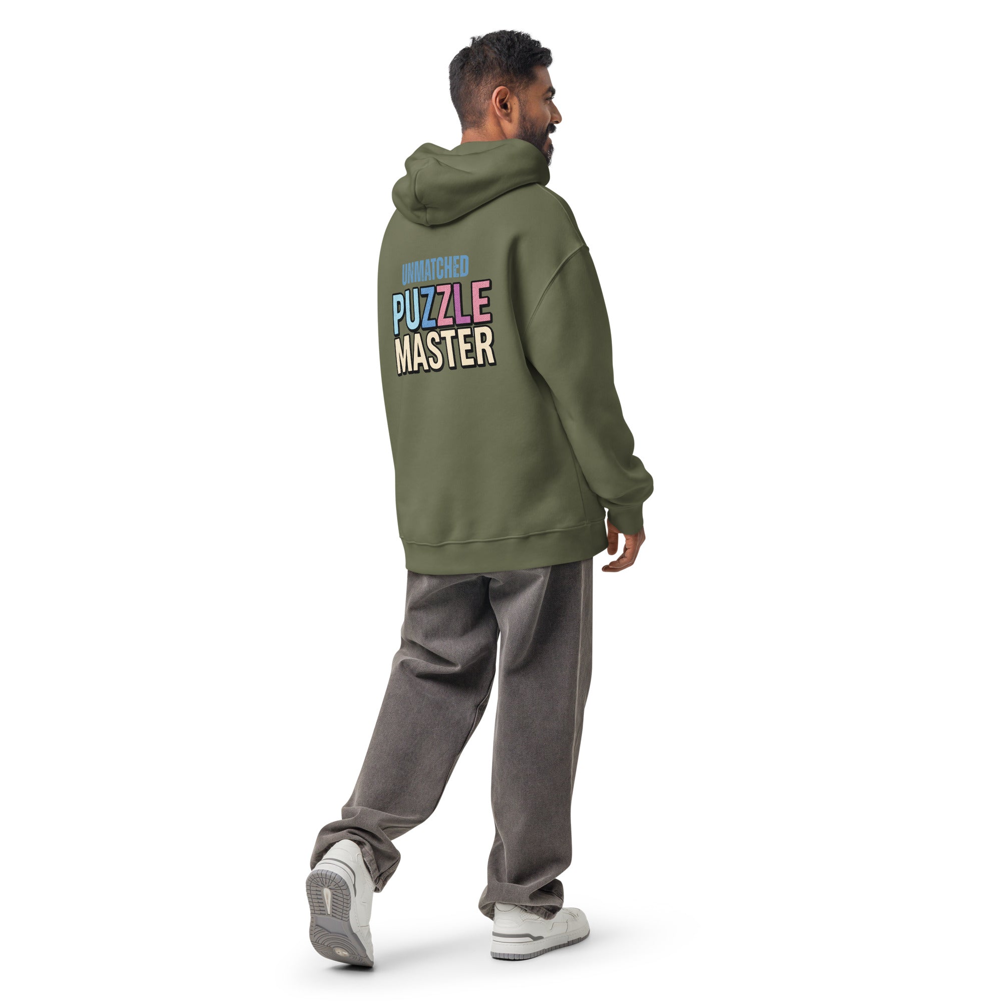 Unmatched Puzzle Master | Unisex Oversized Hoodie | Zero Apologies unisex-relax-hoodie-cypress-back-6a58d4a24f959 Hoodie
