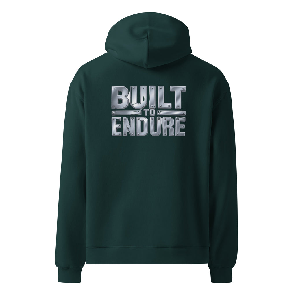 Built To Endure | Unisex Oversized Hoodie | Zero Apologies unisex-relax-hoodie-pine-green-back-6a5798ef3bf45 Hoodie